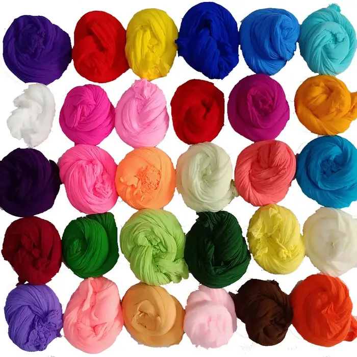 Nouveau! Fleurs en maille de couleur unie