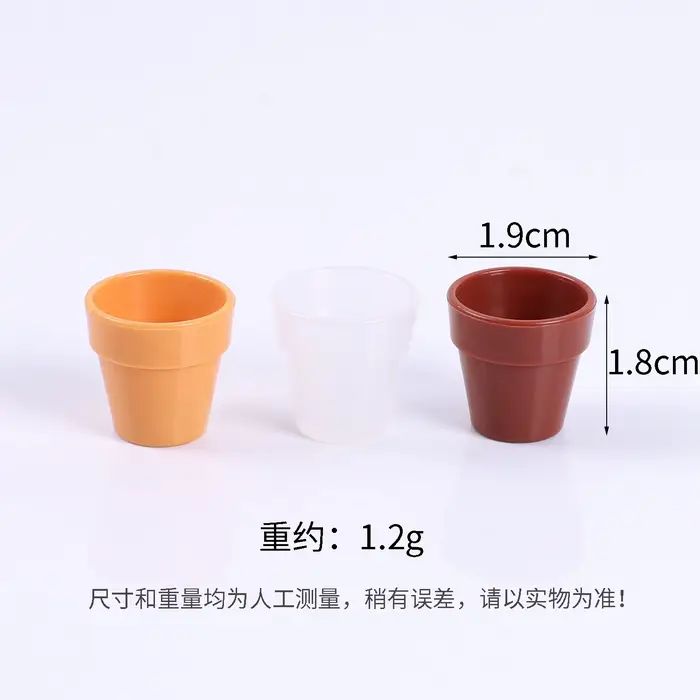Lot de 5 mini pots en terre cuite pour maison de poupée