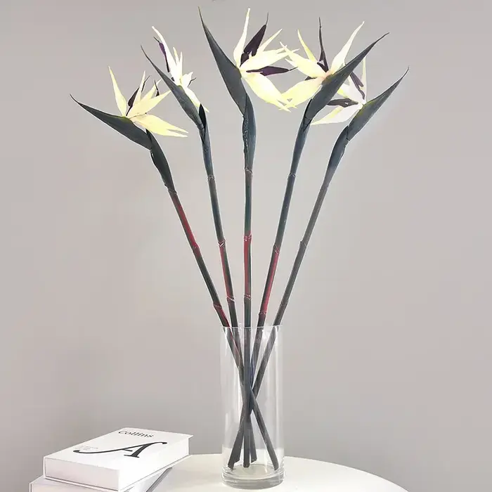 Fleur artificielle d'oiseau de paradis pour la décoration de mariage