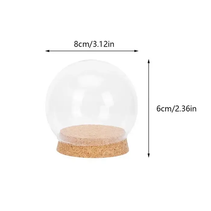 Couvercle en verre transparent pour fleurs fraîches