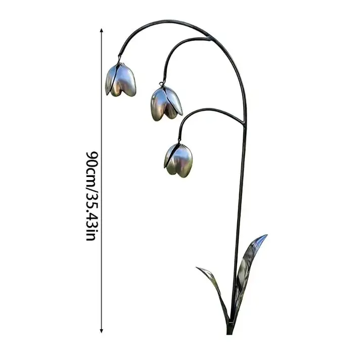 G6KF fleur vallée en métal, décoration jardin, Art en métal résistant aux intempéries, décoration extérieure fleur