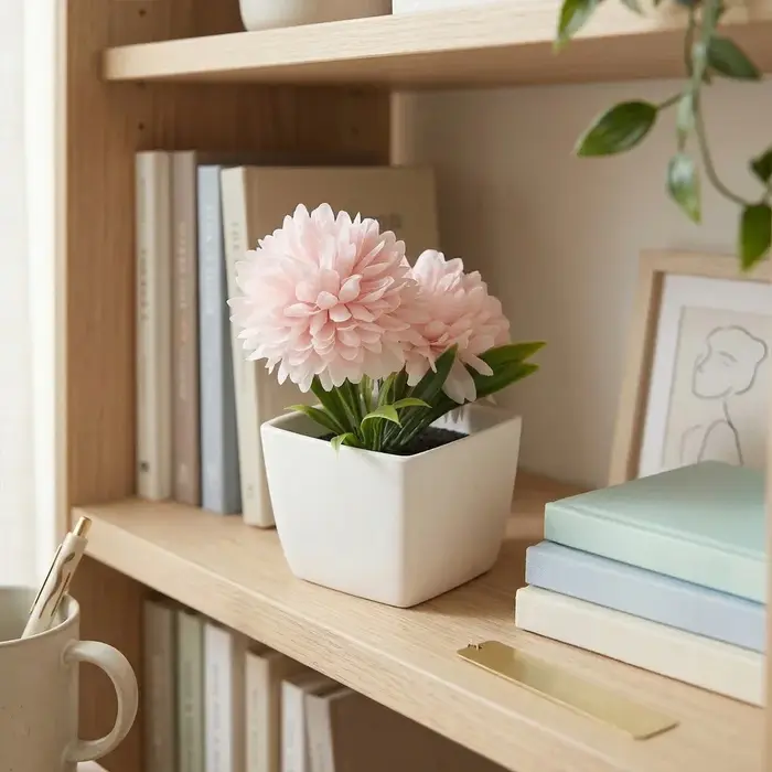 Pot de fleurs artificielles en plastique