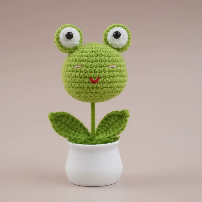 Pot à plantes en crochet animalier mignon