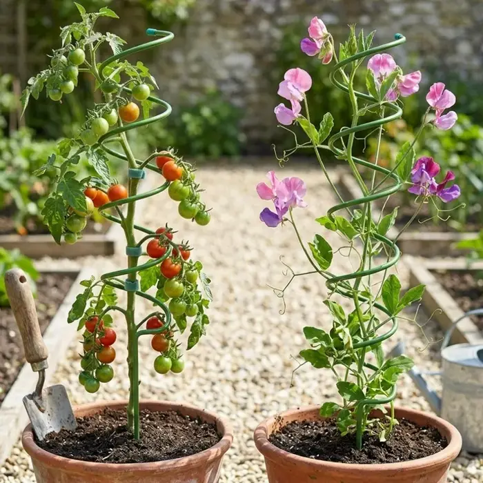 1/5 pièces Tuteurs spirales pour plantes
