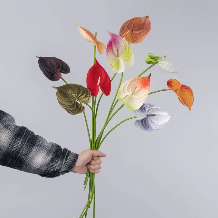 Plante d'anthurium artificielle de 24.41 pouces