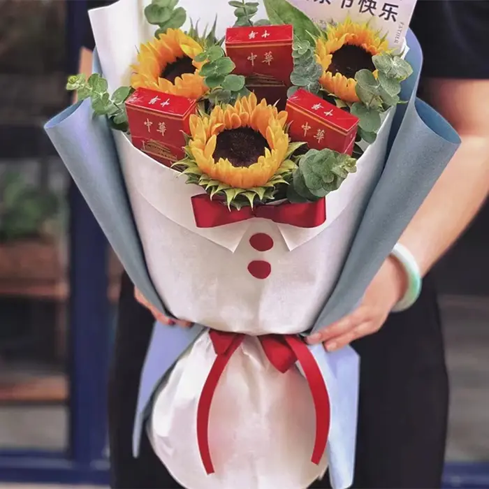 Base de doublure en plastique pour emballage de bouquet de fleurs fraîches