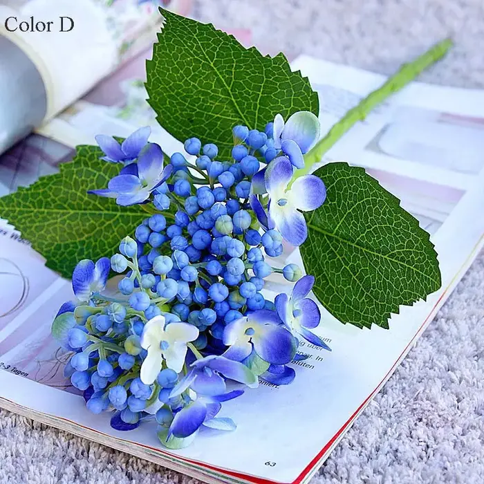 Fleur d'hortensia en soie