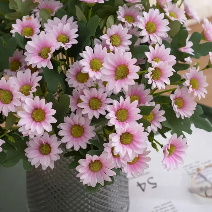 Automne belles fleurs artificielles soie marguerite bricolage maison jardin fête mariage décoration artisanat