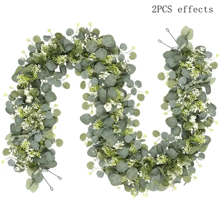Guirlande de feuillage artificiel pour décorations de Noël, mariages, extérieur, jardin, arche, mais