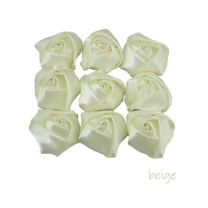 Ruban en Satin Rose pour Bouquet de Mariage, Fleur en Tissu Fait à la Main, Accessoires de Grill à C
