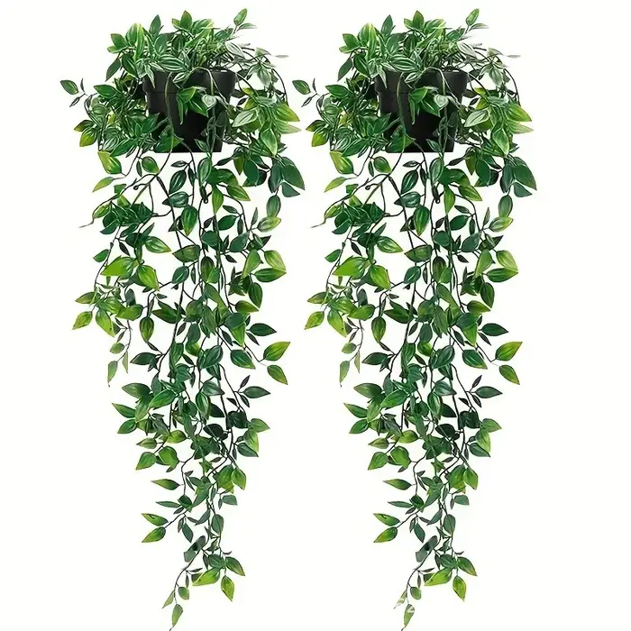 Plantes artificielles suspendues Mandala feuilles d'eucalyptus vignes fausses