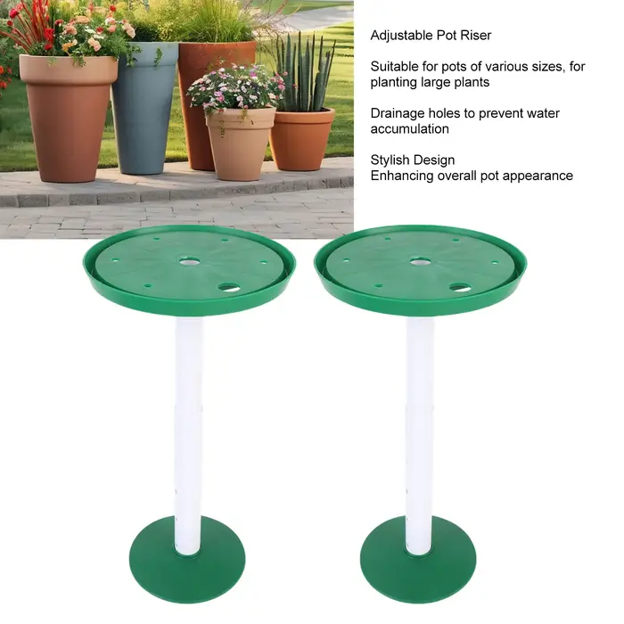 2 ensembles d'inserts de plantes à hauteur réglable avec trou de Drainage