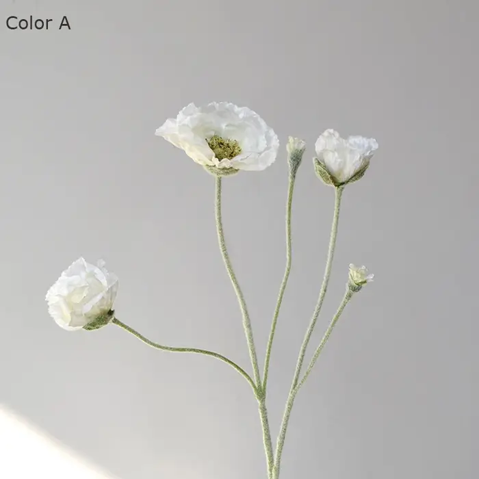 PopMED-Fleur artificielle floquée de coquelicot pour décoration de mariage, bouquet de patients, fle