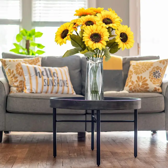 Fleur Artificielle Tournesol Printemps Maison Chambre Jardin Décoration Stamine Mariage Gerbera Salon Table Scène Fête des Mères Cadeaux DIY