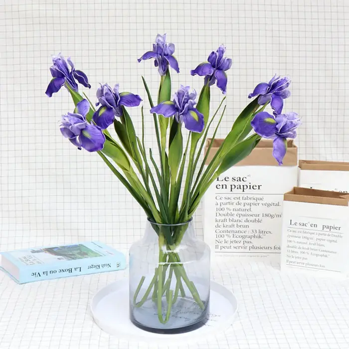 Fausses fleurs d'iris irlandais Real Touch