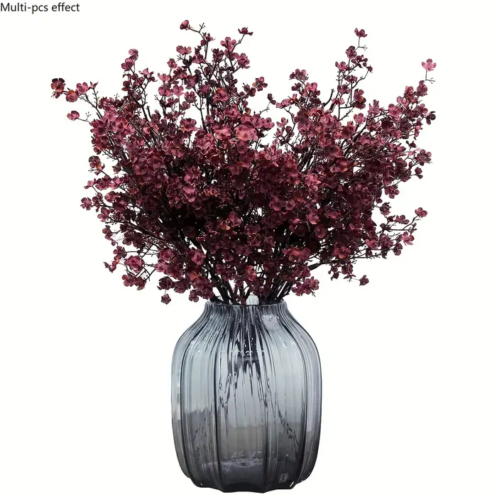 Bouquets de fleurs artificielles luxueux en tissu bordeaux pour mariages élégants