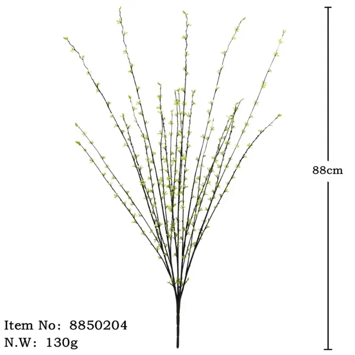 3 pièces de bourgeons de saule artificiels en soie, effet neige tombante, pour décoration de maison 