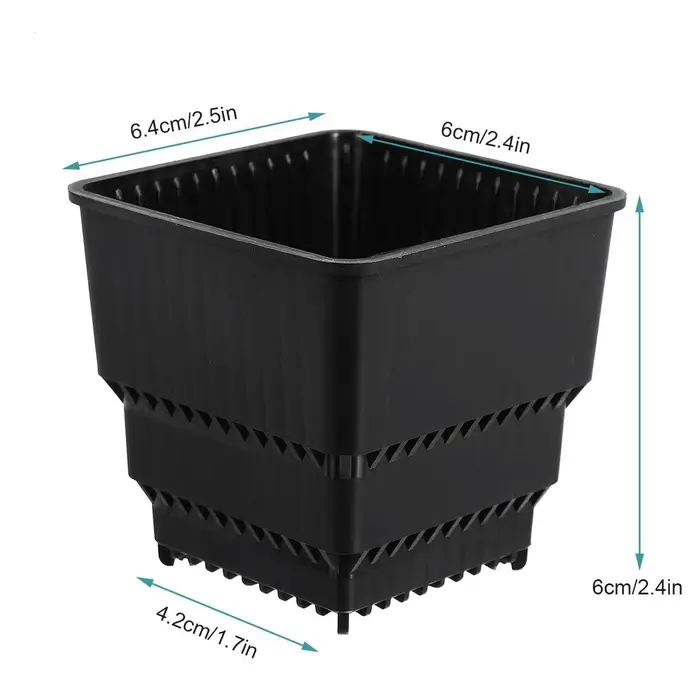 Meshpot-Pot carré pour plantes succulentes avec trous d'air