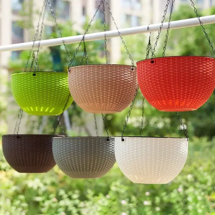Nouveau pot suspendu pour fleurs d'extérieur