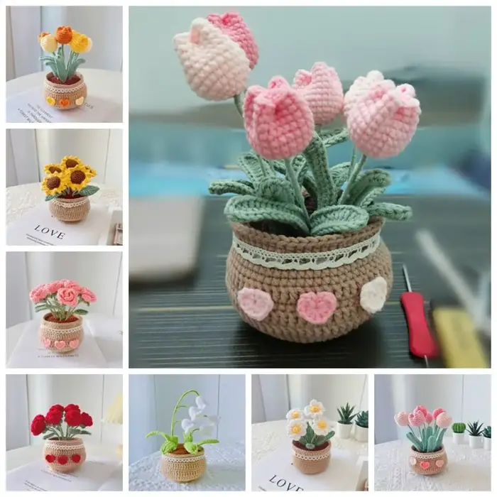 Kit de fleurs au crochet unique