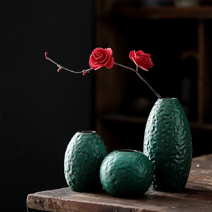 Vase Vintage hydroponique plante verte Simulation fleur ustensiles de bureau salon