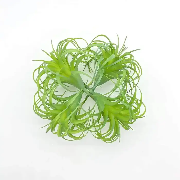 Paquet de 4 plantes artificielles à Air Faux herbe Tillandsia Bromeliads pour la décoration intérieure Terrarium projet verdure