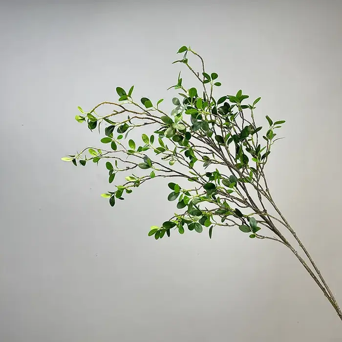 Feuilles de Milano artificielles pour décoration de chambre à coucher, plantes vertes, fleur, touche