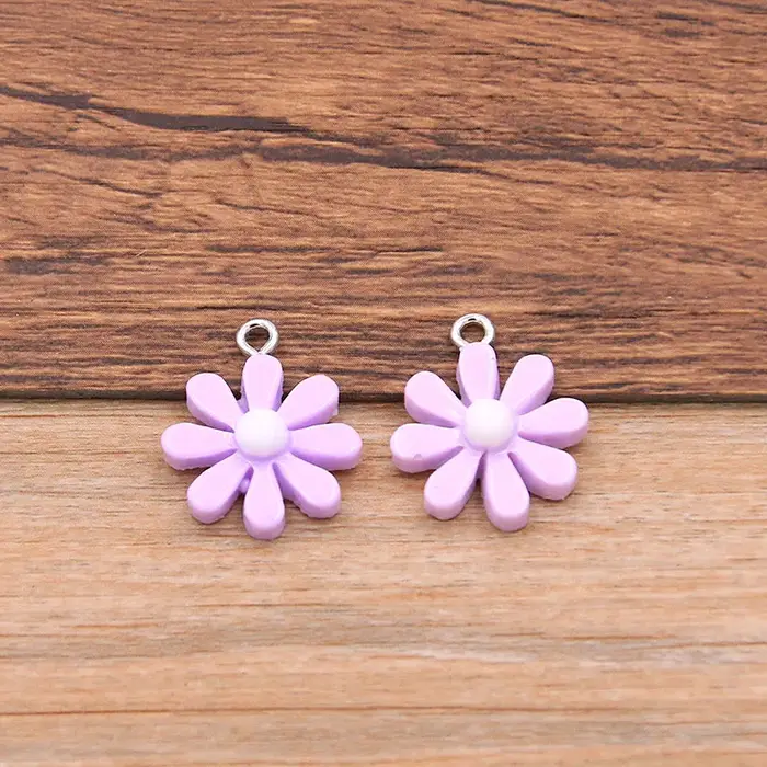 10 pièces 17X20mm 9 marguerite colorée fleur Flatback résine Cabochons Scrapbook artisanat bricolage