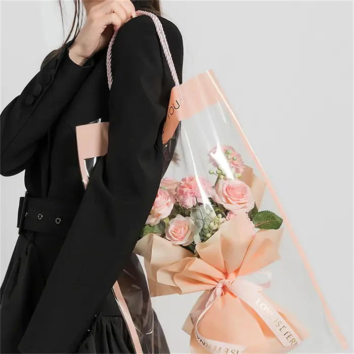 【F】10 pièces de boîtes d'emballage transparentes pour fleurs