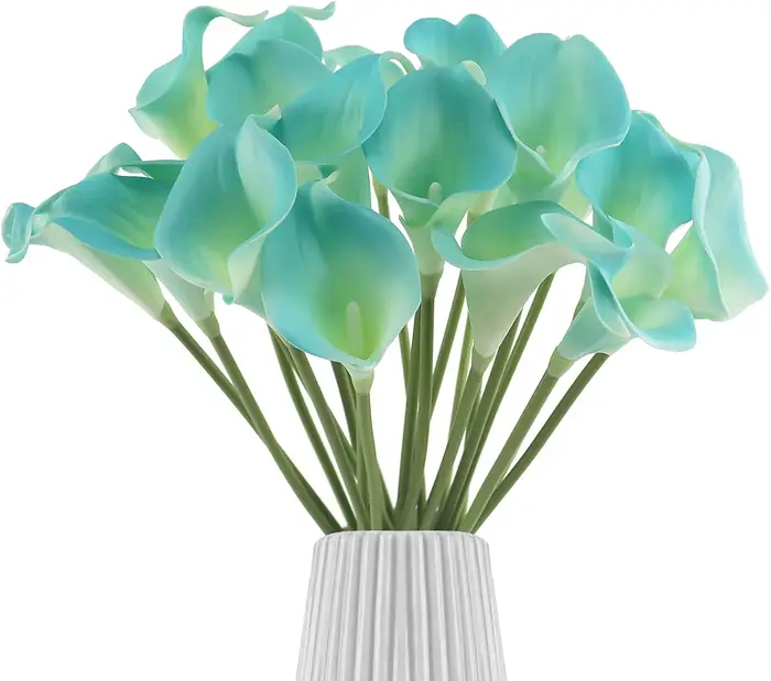 Fleurs de lys calla artificielles réalistes, fausse fleur au toucher réaliste, bouquet de fête de ma