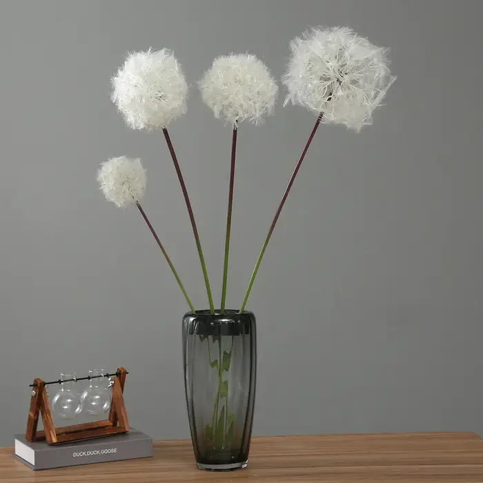 Bouquet de Pissenlits Blancs Artificiels