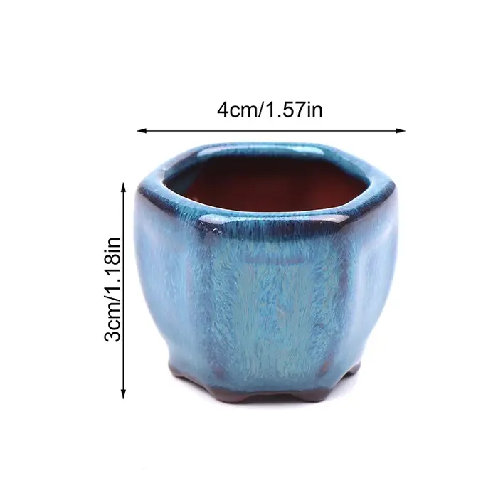Mini pots de fleurs avec trous, style chinois, pour bonsaï, en sable violet, pot de fleurs artisanal