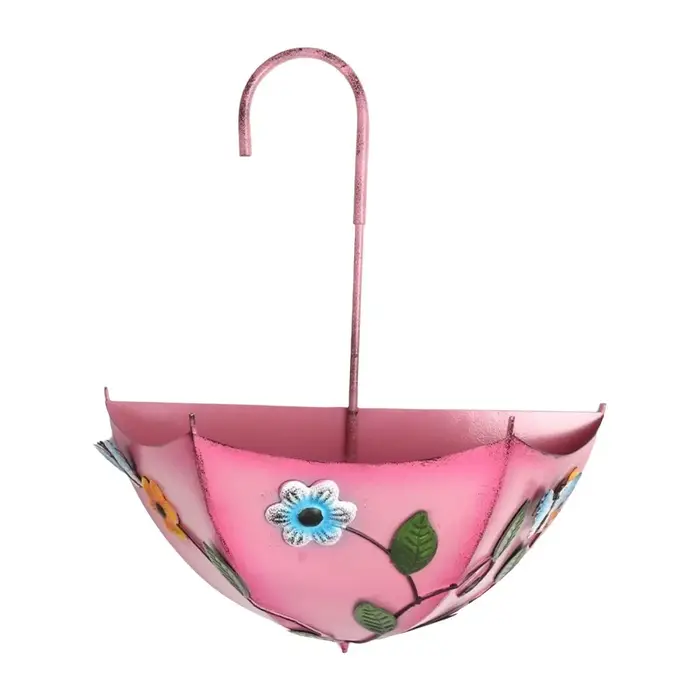 Pot de fleurs en forme de parapluie en fer