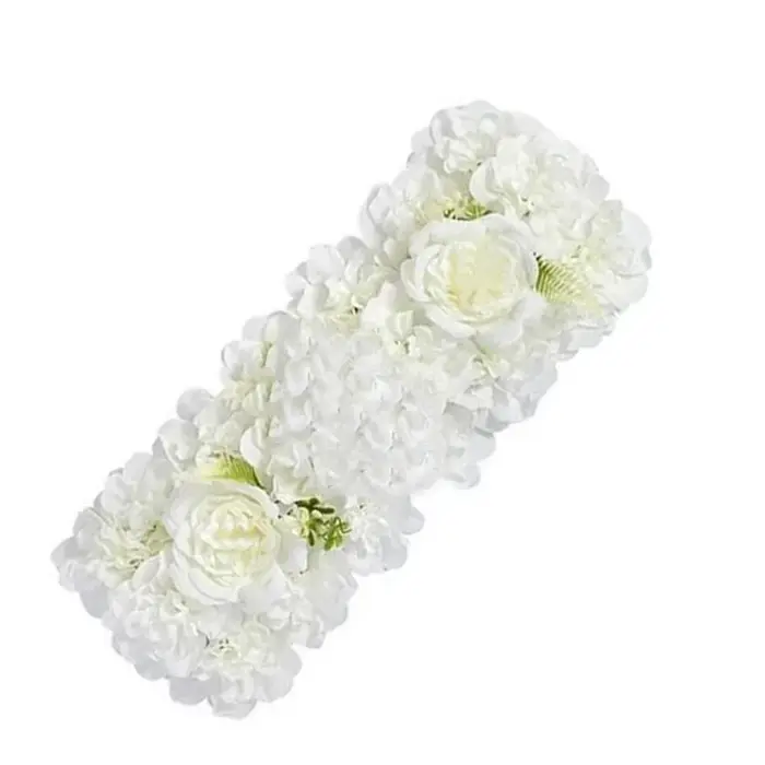 Fleurs artificielles pour décoration de fond de fête, panneau de fleurs florales de périphérie rouge