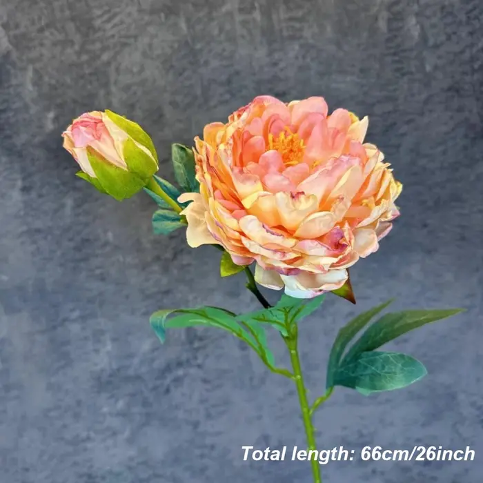 Grandes fleurs artificielles de pivoine en soie