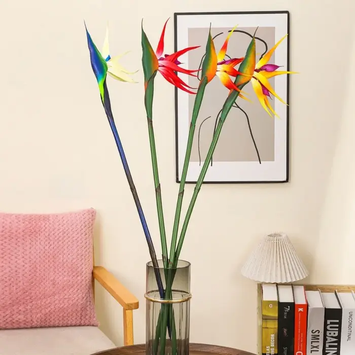 Fleurs artificielles de Strelitzia à longue tige