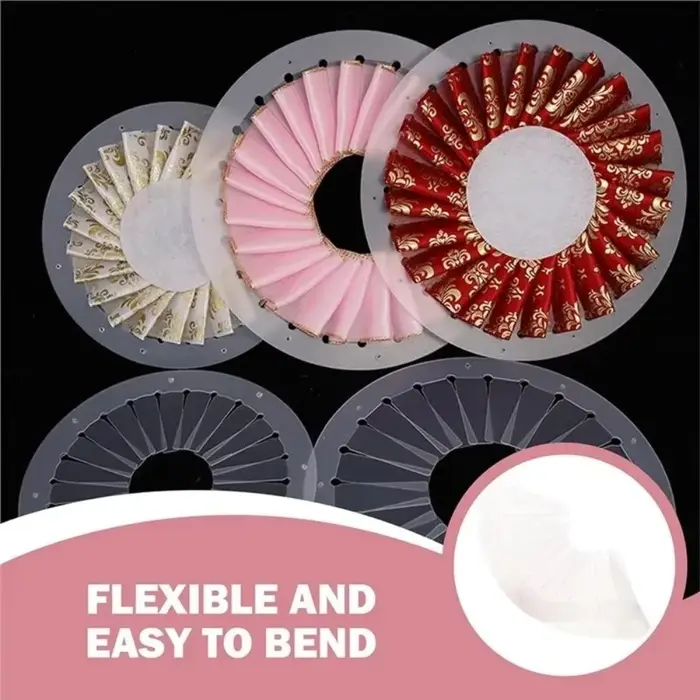 Kit de fabrication de fleurs en ruban 9cm 12cm 15cm, pour fleurs en tissu DIY, figurines de table transparentes, broches et badges en ruban, pour débutants
