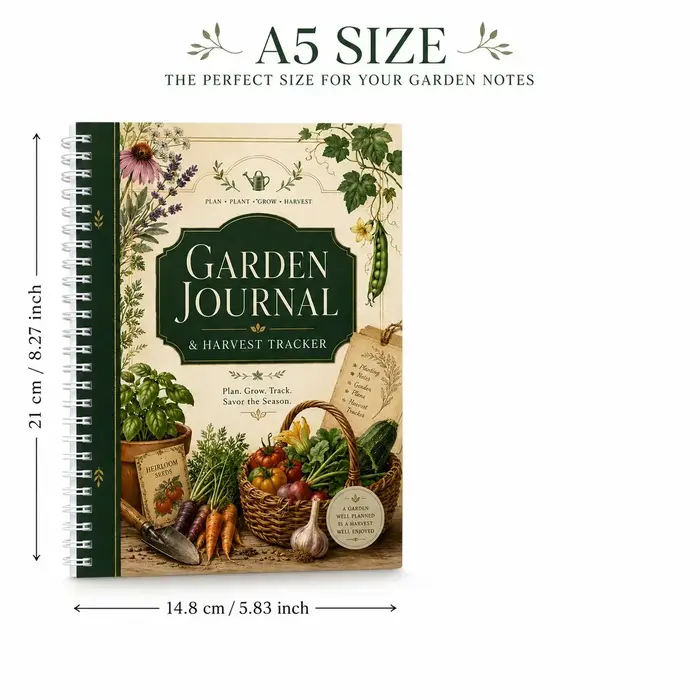 Carnet de Jardinage et Planificateur de Récolte A5 – Agenda