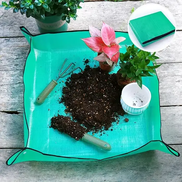 Tapis de jardinage PE carré pour plantes