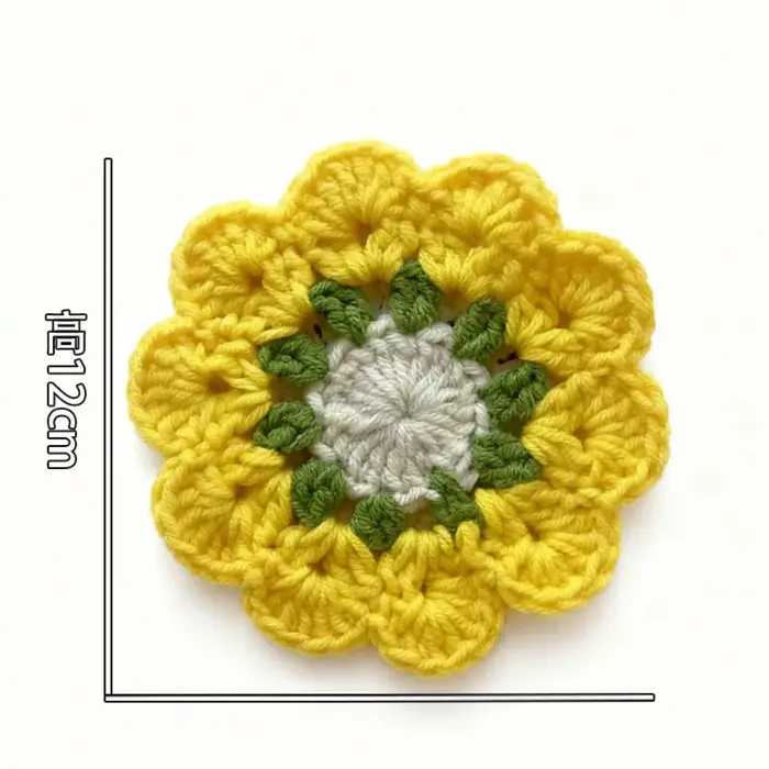 Sous-verres en crochet motif bouquet de fleurs