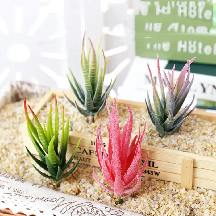 1 pièces simulé succulente faux zèbre Aloe Vera plante mur créatif bricolage accessoires fournitures fleurs artificielles décoration de la maison
