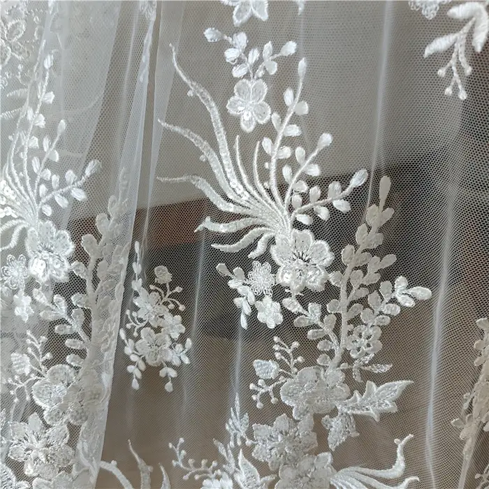 Tissu en Dentelle Florale pour Patients