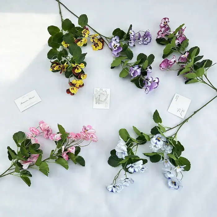 Fausses fleurs artificielles en soie
