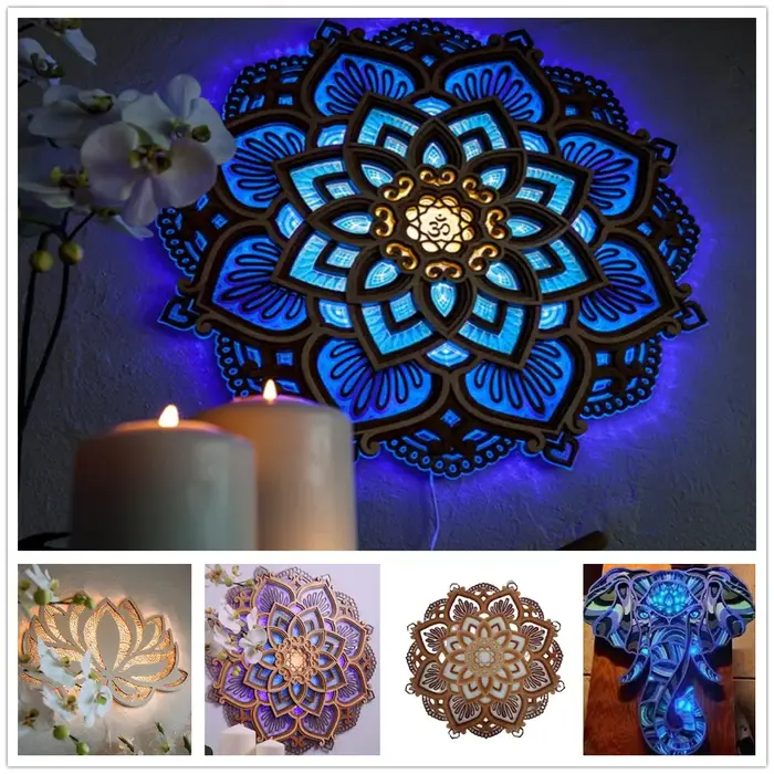 Lampe LED Mandala Lotus