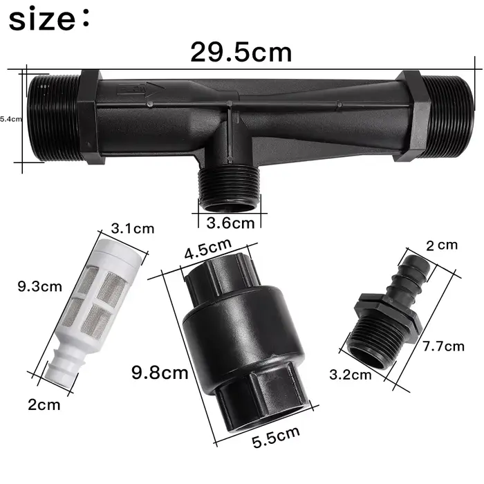 2 "pouces 63 DN50 Venturi injecteur d'engrais jardin Agriculture dispositif d'arrosage Patio pelouse