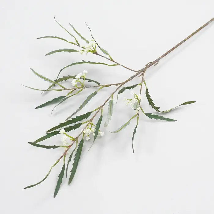 C1998 Branche de fleur artificielle verte de 75 cm pour arrangements floraux de mariage DIY