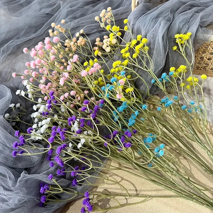 Bouquets de Fleurs Artificielles pouvez-vous psophila en Plastique