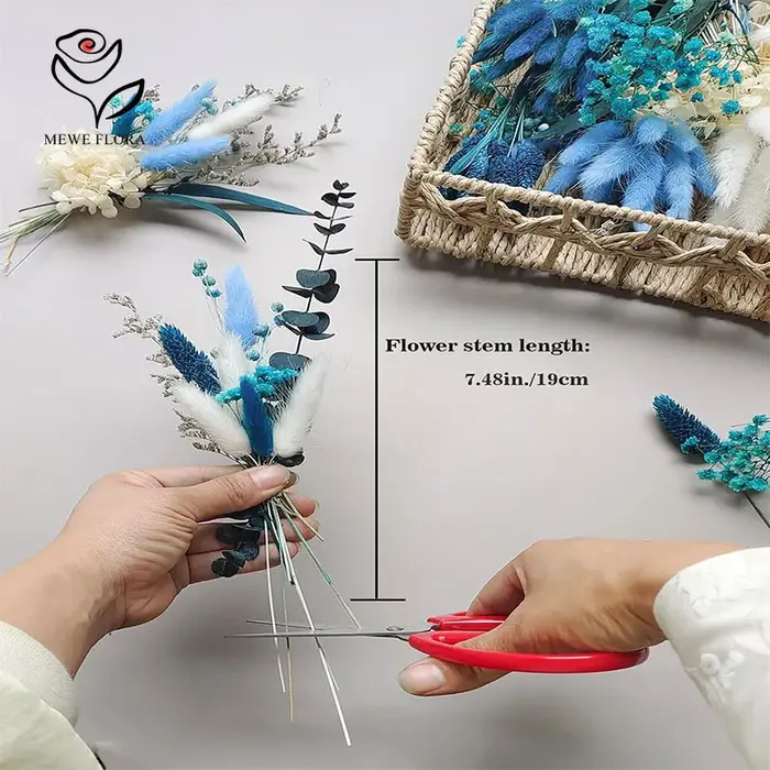 Boîte de fleurs séchées naturelles colorées mélangées