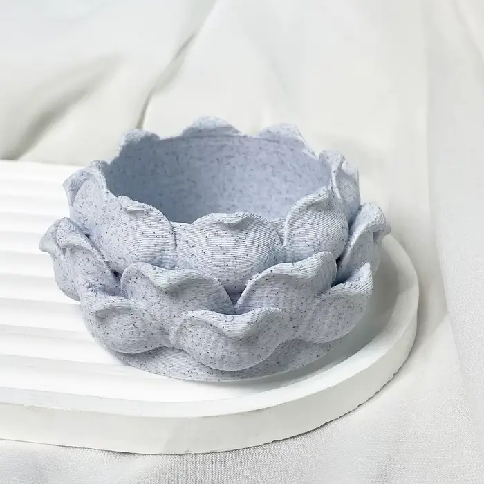 Pot de plante succulente en forme de lotus, vase à fleurs imprimé en 3D, pots de culture en plastiqu