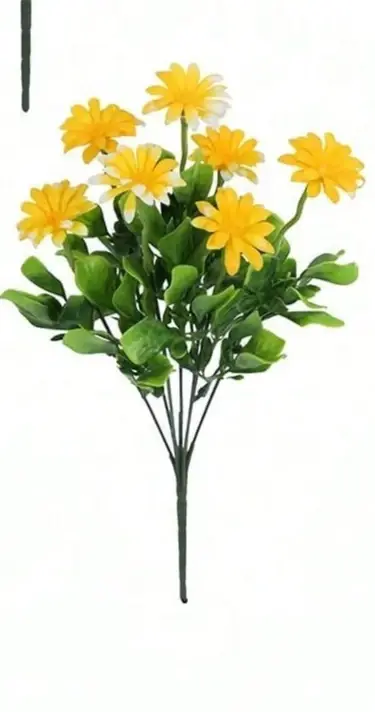 Fleurs artificielles d'extérieur, marguerite, arbustes résistants aux Uv, pour la maison, le bureau,